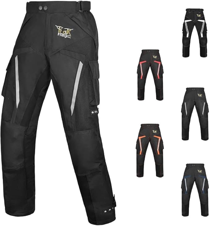 Summer Motorcycle Pants for Men with CE Armor | Adjustable Fit and Waterproof Shell,with Armor for Touring and Dirt Bike Use