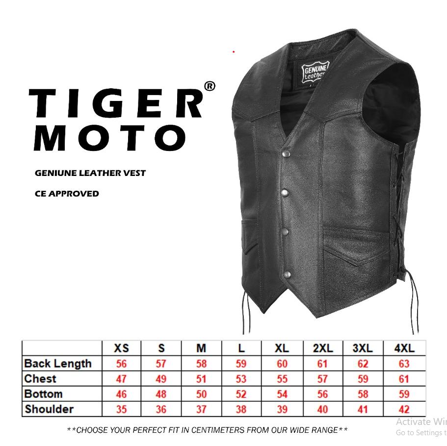 Mens Leather Motorcycle Vest for Riding With Adjustable Side Laces - Classic Western Style Snap Button Black Vest