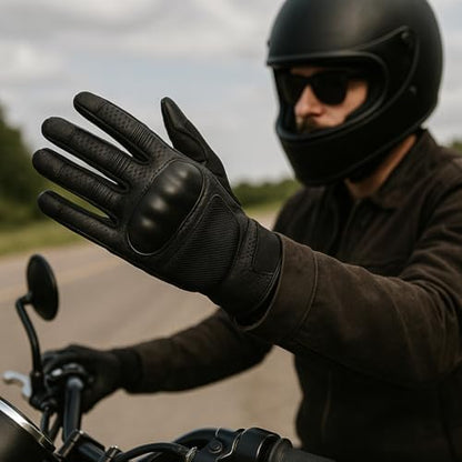 Motorcycle Gloves for Men and Women – Hard Knuckle Biker Gloves with Touchscreen Compatibility, Breathable Mesh, Anti-Slip Grip – Riding Gloves for Motorcycles, Dirt Bikes