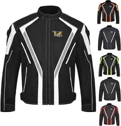 Adventure Touring Motorcycle Jacket For Men & Women Enduro Biker Textile Riding Gear CE Armored