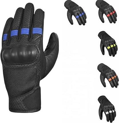 Motorcycle Gloves for Men and Women – Hard Knuckle Biker Gloves with Touchscreen Compatibility, Breathable Mesh, Anti-Slip Grip – Riding Gloves for Motorcycles, Dirt Bikes