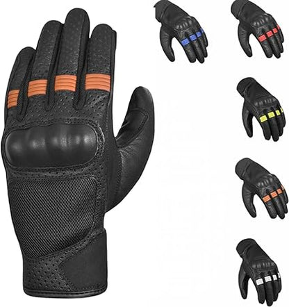 Motorcycle Gloves for Men and Women – Hard Knuckle Biker Gloves with Touchscreen Compatibility, Breathable Mesh, Anti-Slip Grip – Riding Gloves for Motorcycles, Dirt Bikes