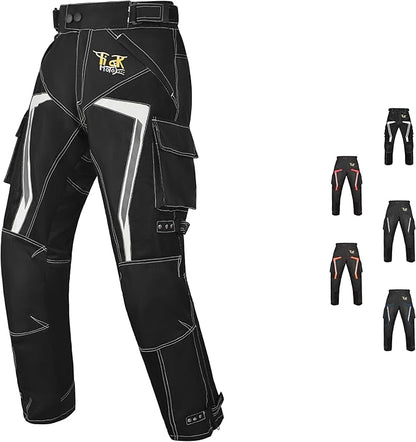 Summer Motorcycle Pants for Men with CE Armor | Adjustable Fit and Waterproof Shell,with Armor for Touring and Dirt Bike Use