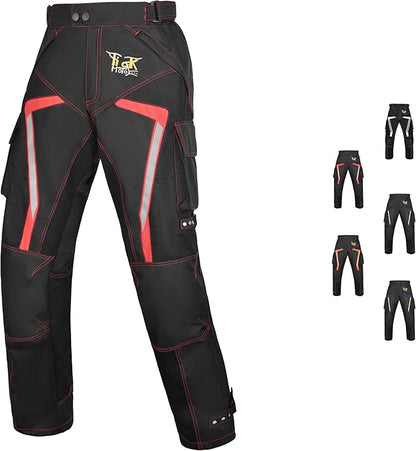 Summer Motorcycle Pants for Men with CE Armor | Adjustable Fit and Waterproof Shell,with Armor for Touring and Dirt Bike Use