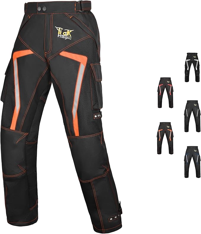 Summer Motorcycle Pants for Men with CE Armor | Adjustable Fit and Waterproof Shell,with Armor for Touring and Dirt Bike Use