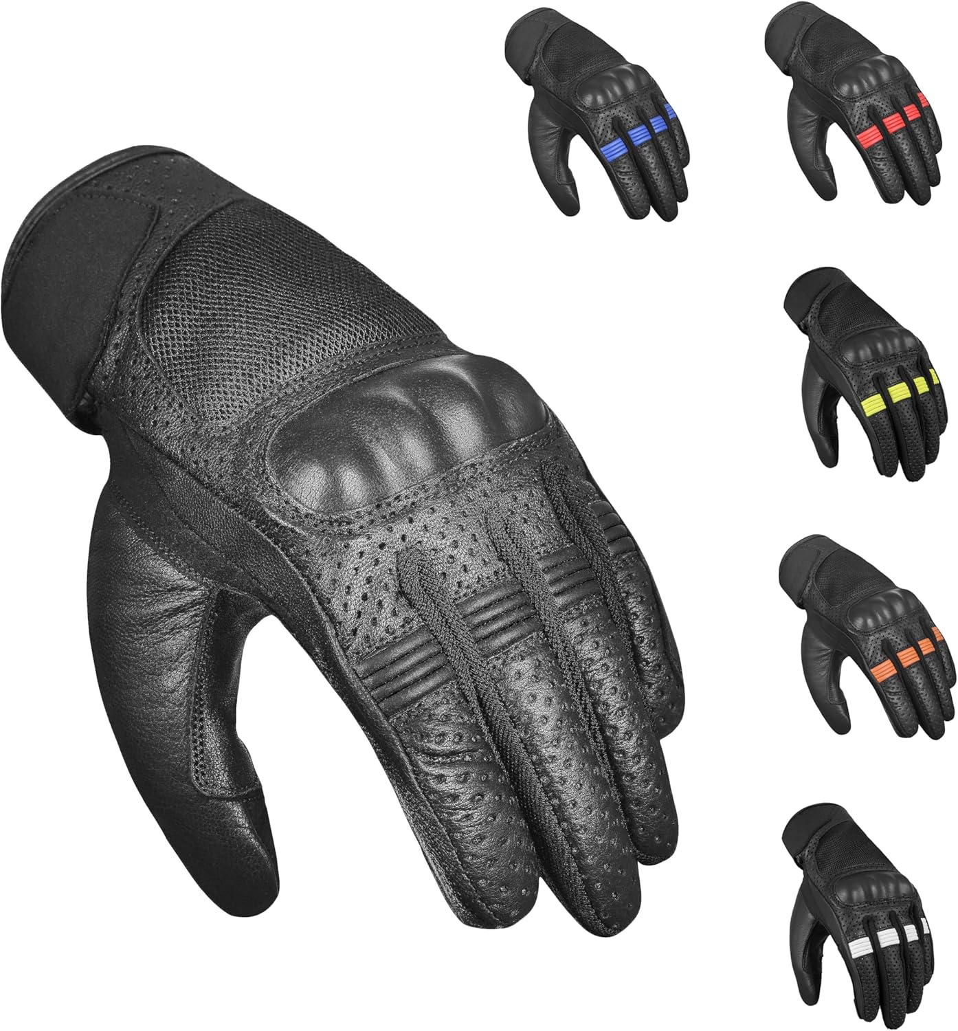 Motorcycle Gloves for Men and Women – Hard Knuckle Biker Gloves with Touchscreen Compatibility, Breathable Mesh, Anti-Slip Grip – Riding Gloves for Motorcycles, Dirt Bikes